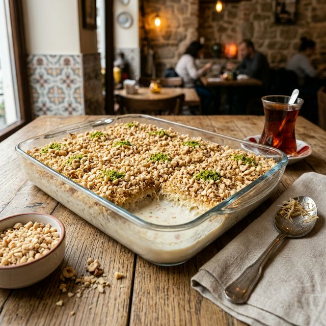 Cold Milky Shredded Phyllo Dessert